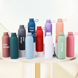 Nice 500ml Personalized Logo Rubber <b>Hot</b> and Cold Insulated Stainless Steel Water <b>Flasks</b> Travel Bottle <b>Drinks</b> Thermos with Handle - Product Image 3