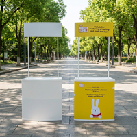Comptoir promotionnel ABS, table publicitaire, étagère à snacks, station de dégustation pour supermarché, présentoir pliable et portable, rectangulaire