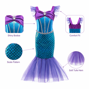 Costume <span class=keywords><strong>da</strong></span> <span class=keywords><strong>Sirena</strong></span> <span class=keywords><strong>per</strong></span> <span class=keywords><strong>Bambina</strong></span> in Offerta, Abito <span class=keywords><strong>per</strong></span> Festa di Compleanno e Halloween - Product Image 3