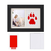 Haustier-Pfotenabdruck Fotorahmen 7 & 10 Zoll Handabdruck-Display mit Stempelkissen Andenken-Schattenbox