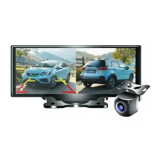 Xyd 10.26 inch chia Quad xe hiển thị màn hình video ghi phía sau xem đảo ngược máy ảnh Android phổ gua 5W USB, thẻ SD 128G