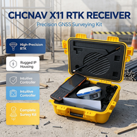 Penerima GNSS RTK Presisi Tinggi CHCNAV X11/B5 IMU 1408 Kanal Berperingkat IP66 Dilengkapi 4G/5G untuk Survei Pemetaan Topografi