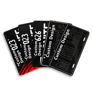 Plaque d'immatriculation vierge en aluminium noir pour sublimation, plaque de numéro de voiture américaine en métal pour la décoration automobile, vente en gros - Product Image 2