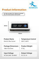 AURWEN Cuchillo Eléctrico Dental de Doble Punta para Laboratorio de Prótesis Dentales, Tallador de Cera con Pantalla Digital de Doble Canal y Control de Temperatura Independiente