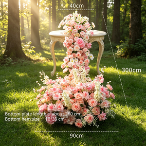 Fleurs artificielles pour mariage, cascade suspendue pour banquet, magnifiques accessoires de décoration pour fenêtre et scène, pour la photographie - Product Image 2