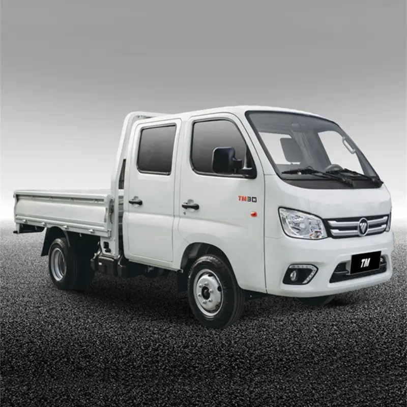 Foton 1 Ton Delivery Truck Cargo Light Small Truck Double Cabin Flat Bed Cargo Truck
