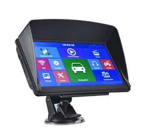 Hot 7 inch GPS Navigator Capacitive Touch Screen 256MB 8GB Latest Map Europe High-definition GPS Navigator Free 3D Maps Sunshade