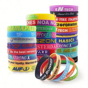 สายรัดข้อมือซิลิโคนยางแบบสั่งทำลายนูนสายรัดข้อมือซิลิโคนของขวัญแบบว่างเปล่าสำหรับเล่นกีฬาตามเทศกาล - Product Image 1