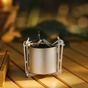 Kompor Alkohol Portabel Pembakar Alkohol Ringan Pembakar Spirit Kompor Spirit untuk Berkemah Kompor Alkohol Titanium Siphon dengan Penyangga - Product Image 2