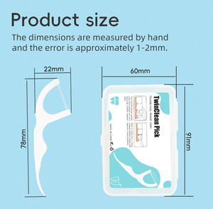 Doppia linea ortodontico filo interdentale raccogli denti profondi pulizia senza brandelli e senza rompere impugnatura facile scivolare facilmente dai denti - Product Image 2