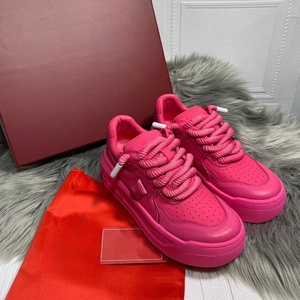 Chaussures de luxe de haute qualité 2025, baskets en cuir pour femmes, chaussures de marche décontractées de style chunky pour hommes, couleur unie, pour l'extérieur - Product Image 5