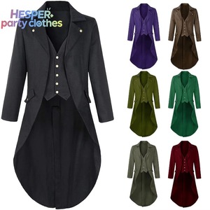 HESPER Nuevo Disfraz de Halloween, Frac Gótico de Manga Larga, Color Negro, Estilo Victoriano, Material Spandex, Resistente a Altas Temperaturas - Product Image 2