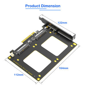 U.<span class=keywords><strong>2</strong></span>คู่ SSD PCIe X8อะแดปเตอร์4.0สำหรับเดสก์ท็อปเซิร์ฟเวอร์รองรับ<span class=keywords><strong>2</strong></span> U.<span class=keywords><strong>2</strong></span> SFF-8639 HDD Soft RAID ต้องมีการแยก PCI-E สนับสนุนสต็อก - Product Image 3