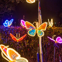 Lampes Papillons Lumineuses Mobiles IP65 en Plastique LED 300 Lumens pour Aménagement Paysager de Parcs, Jardins, Arbres et Zones Scéniques