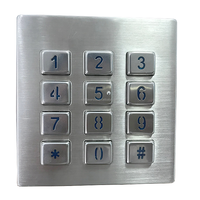 IP65 Industrial Aluminum Keyboard Custom 12 Key 4 X 3 Membrane Switch Keypad 4x3 Matrix Keyboard for DIY KIT