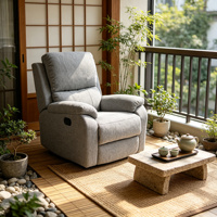 Modernes, stilvolles Recliner-Sofa garnitur Stoff Verstellbares chinesisches Design mit ausziehbaren Massage-und Kühl merkmalen für das Wohnzimmer
