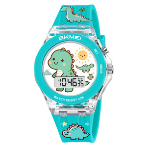 Skmei Childrens Electronic Watch 30M Waterproof Cartoon Dinosaur Luminous Sports Watch For Kids - Product Image 5