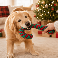 Juguete de Cuerda para Perros de Nueva Temporada con Diseño de Colores Festivos para Masticar y Jugar, y Regalos para Dueños de Mascotas