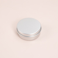 Boîte en métal ronde personnalisée avec logo imprimé, 30 ml, pour baume à lèvres, conteneur en aluminium pour cosmétiques