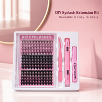 Extensions de cils mixtes 8mm-16mm, 300 pièces, 10D 20D 30D, en plateau, avec dissolvant de colle, distributeur OEM ODM