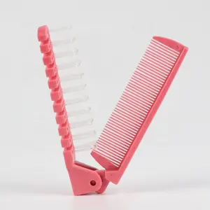 Portable Foldable Double End Comb Travel Beauty Hair Brush Disposable Hotel Products Gift Item