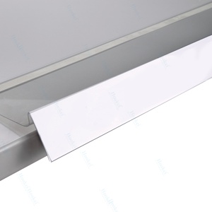 Plastic Pvc L Data Strip Sign Clips <b>Bar</b> Sticky Shelf Mounted Price Display Rack Label Holder Strip With Duct <b>Tape</b> Tag - Product Image 4