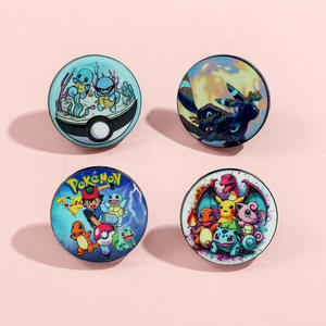 Kreatives Personalisiertes Gold-Pokémon-Metallabzeichen Niedliches Engel-Thema Individuell Bedruckte Einseitige Brosche Dekoration mit Pinseltechnik - Product Image 1
