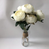 J-05131 Vente en gros de bouquets de fleurs artificielles en soie de style européen simulé, couleur printemps, pour la décoration de la maison, les mariages et les fêtes