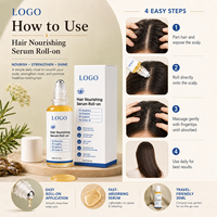 Suero para el Crecimiento del Cabello con Romero, Aceite de Ricino, Extracto de Angélica y Sophora, Masajeador para el Cuero Cabelludo, para Cabello Fino, 30 ml