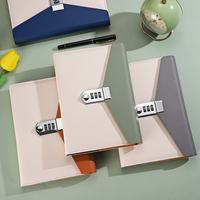 Vente en gros carnet de notes avec cadenas personnalisé Journal d'affaires Journal en cuir souple journal intime rechargeable avec cadenas codé