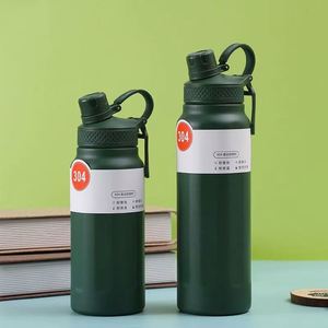 Bouteille isotherme portable d'extérieur 750 ml 950 ml en acier inoxydable avec couvercle à poignée - Product Image 6