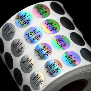 Sicurezza personalizzata 3d fiala laser ologramma sovrapposizione adesivi trasparenti etichetta numero di serie ologramma vuoto adesivi