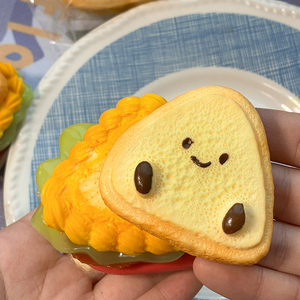 Nouveaux Jouets Anti-Stress Personnalisés en TPR en Forme de Sandwich, Jouets Sensoriels à Presser pour la Décompression, Jouets Squishy 2025 pour Enfants - Product Image 4