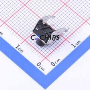 TC-6615-6.5-160G Tactile Switch Bent Lead Through Hole-4P,6x6mm Single Pole Single Throw Round Button 1.6N Right Angle Insert - Product Image 2