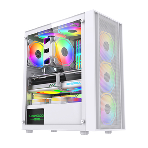 Lovinglcool thiết kế mới chơi game <span class=keywords><strong>PC</strong></span> trường hợp ATX RGB Gamer Tủ USB3.0 Tempered Glass giữa tháp máy tính Chassis trường hợp phổ biến - Product Image 1