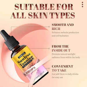 Gouttes autobronzantes, gouttes bronzantes orales, gouttes bronzantes à boire, gouttes bronzantes en marque privée, gouttes bronzantes en gros à boire - Product Image 3