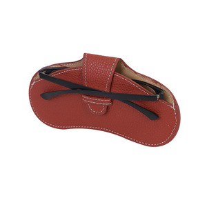 Eyeglass <b>Cases</b> PU Leather Portable Waterproof Storage Bag <b>For</b> Sunglasses And <b>Glasses</b> Solid Color Irregular Shape 3-5.9in - Product Image 4