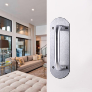 Poignées de porte en acier inoxydable, plaque de poussée et de traction pour porte en bois ou en fer, design minimaliste, installation facile - Product Image 5