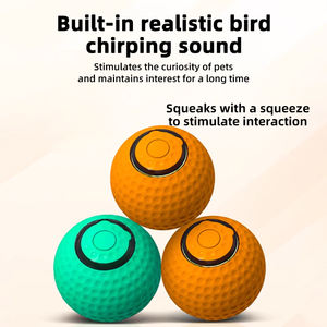 Akıllı Evcil Hayvan Spor Golf Egzersiz Oyuncak Topu Elektronik İnteraktif Elastik Silikon Gerçekçi Kuş Sesi Plastik Oyuncak - Product Image 5