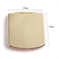 Miroir cosmétique portable à clapet double face avec logo personnalisable Miroir pliable Mini miroir cosmétique de maquillage de poche