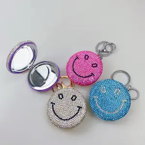 M-57 Net celebrity Bread Mini mirror portable small round makeup mirror Handheld grooming mirror Keychain