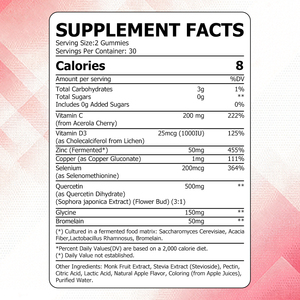 Gomitas de Zinc con Selenio y Cobre, Suplemento Dietético en Oferta, Apoyo para la Salud Respiratoria, Aumenta la Energía y la Concentración - Product Image 2