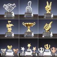 Cadeau d'entreprise trophée de cristal au design unique personnalisé le plus vendu à l'honneur