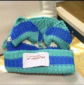 Hersteller Herbst und Winter Neues Design Lustige <span class=keywords><strong>Beanie</strong></span>-Mützen mit Katzen- und Schweineohren Süße Strickmütze für den täglichen Gebrauch - Product Image 3