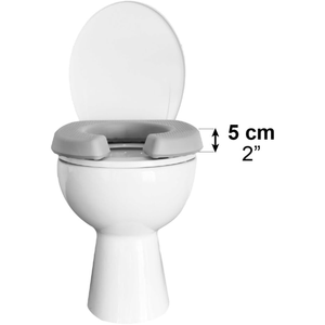 Asiento de inodoro acolchado (5 cm de altura), funda para asiento de inodoro, asiento de WC para tapa KMINA K30030 - Product Image 2