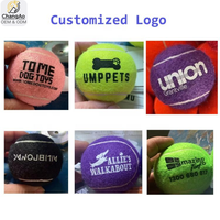 Vente en gros de balles pour chiens personnalisées avec logo, en caoutchouc, pour l'exercice, l'entraînement, l'interaction, balles de tennis pour chiens de petite taille avec logo