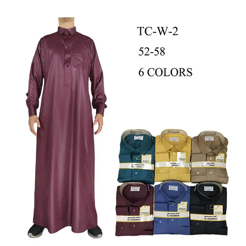 [Personalizzazione Thobe OEM/ODM] Mens Daffah Saudi Thobes commercio all'ingrosso arabo islamico Dubai 2023 Daffah Thobe di alta qualità produttore