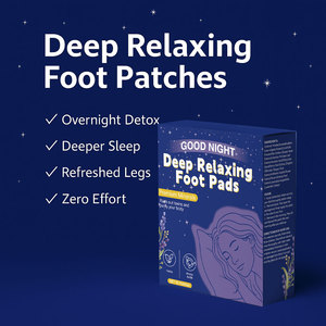 Patchs relaxants pour les pieds au charbon et tourmaline, masque minéral végétalien et sans cruauté, 10 patchs en pack éco pour le soin des pieds des adultes - Product Image 1