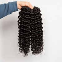 Ekstensi Rambut Manusia Pre-Looped Mudah Dipasang, Miracle Knot Feather Crochet Raw Braiding Hair Bundles