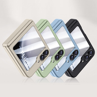 Casing HP Matte PC Full Coverage Anti Benturan dengan Pelindung Engsel dan Pegangan Tangan untuk Z Flip 7 FE